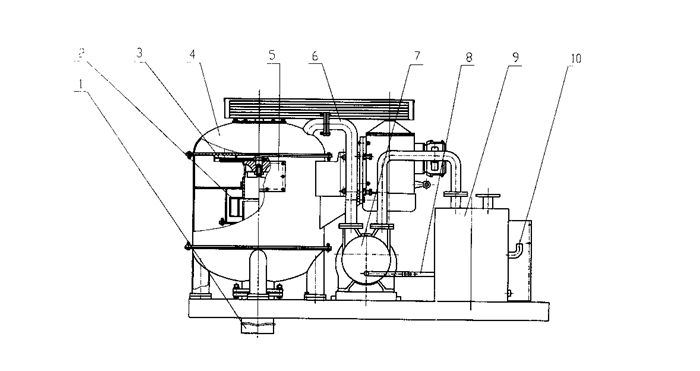 真空除氣器結(jié)構(gòu)簡(jiǎn)圖